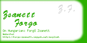 zsanett forgo business card