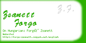 zsanett forgo business card
